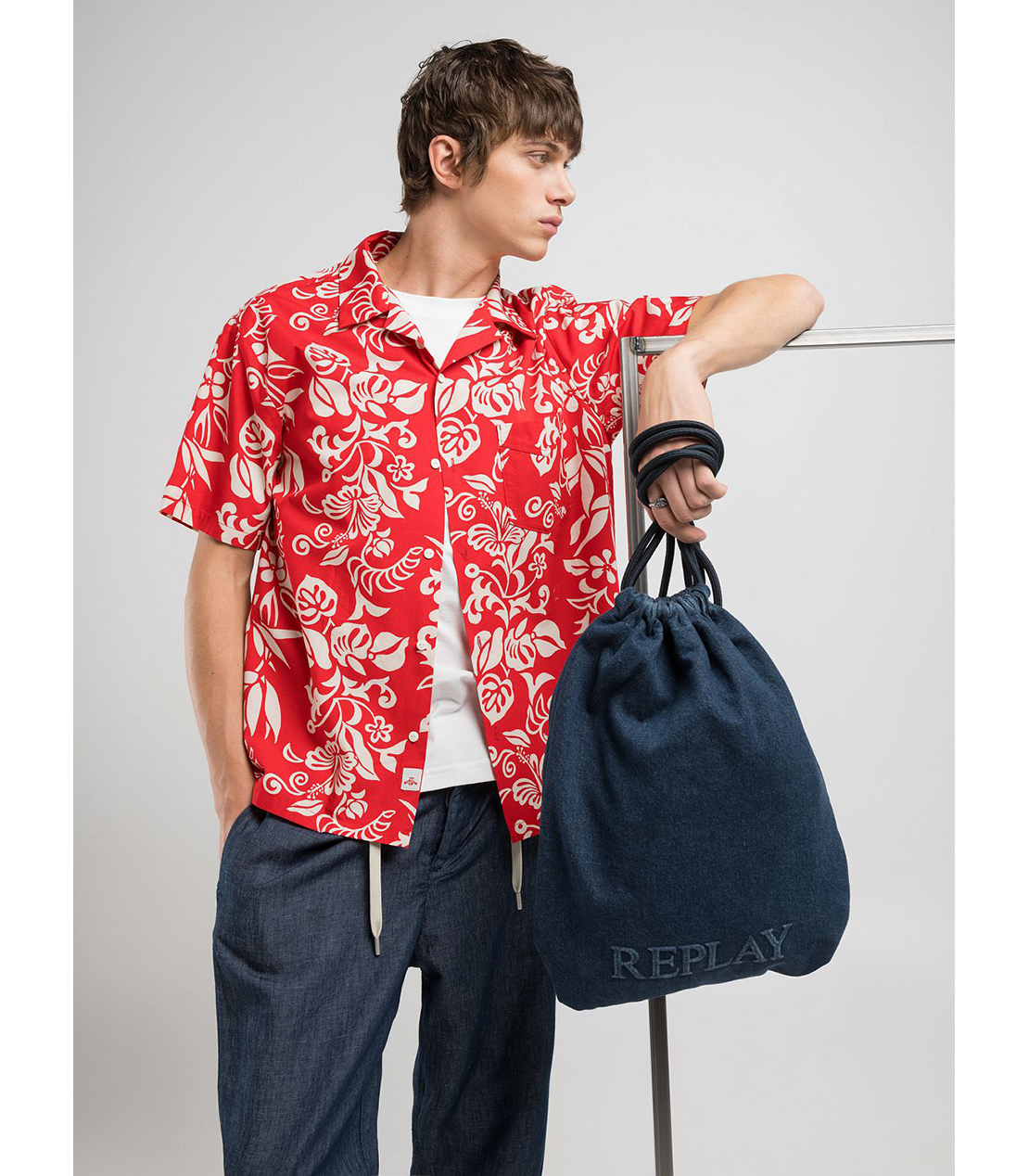 コットンポプリン ハワイアンアロハシャツ（セットアップモデル） 詳細画像 レッド 3